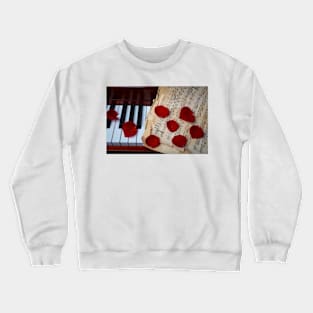 Rose Petals On Sheet Music Crewneck Sweatshirt